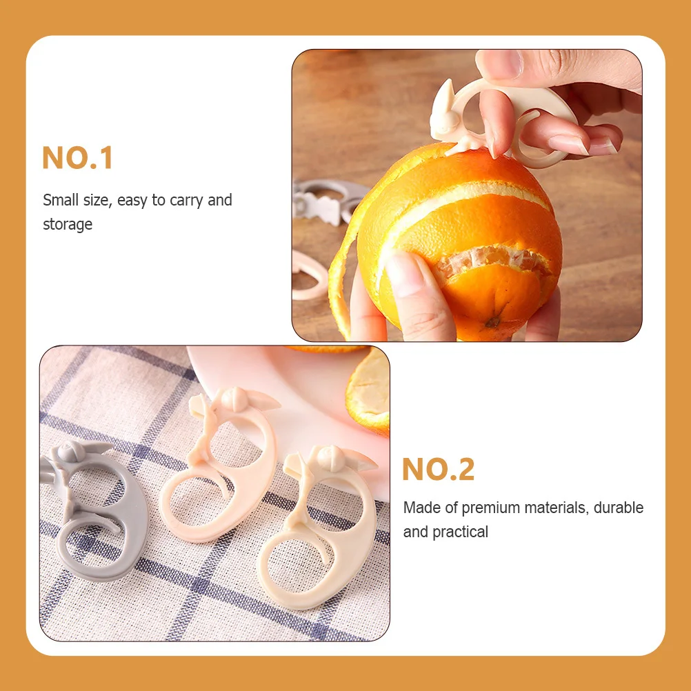 

6pcs Orange Orange Openers Abs Kitchen Gadgets For Lime Fruits Vegetables Easy Peel Tool Dishwasher Safe