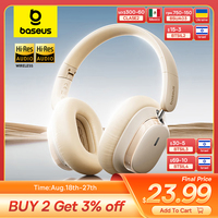 Baseus Bowie H1s Wireless Headphones Bluetooth 5.4 Noise Canceling 46dB Over Ear Headset Hi-Res Spatial Audio Earphone 120H Time