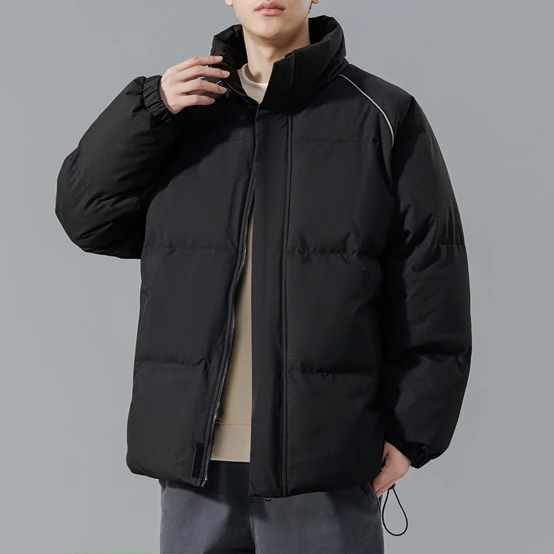 2023 Winter Men's Thickened Cotton Padded Jackets Streetwear Trend Unisex Outwear Windproof Overcoats