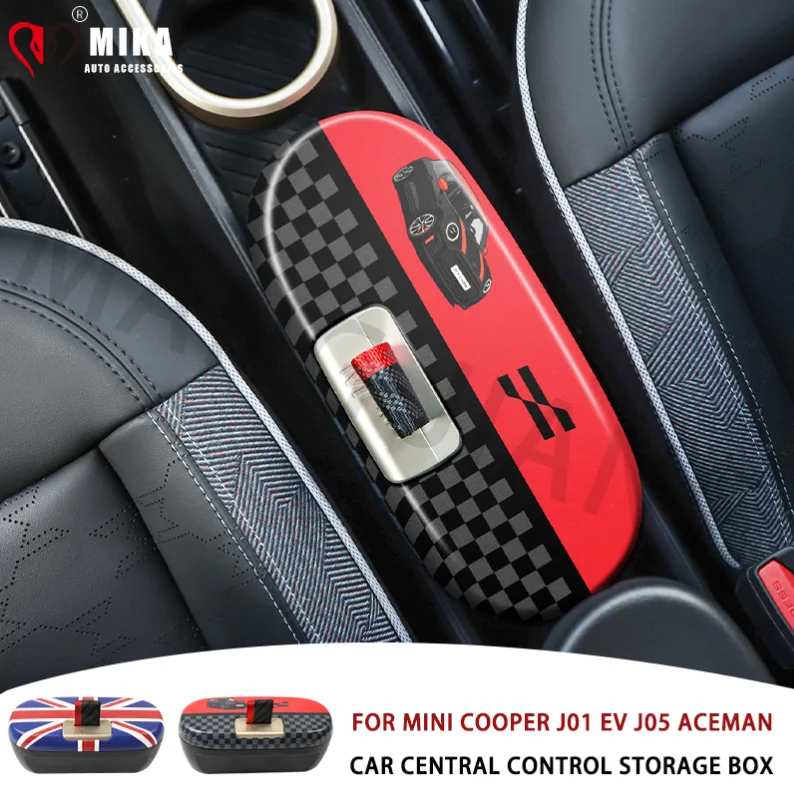

Car Central Control Storage Box For Mini Cooper E/SE J01 EV J05 Aceman 2024 2025 Central Armrest Storage Box Car Accessories