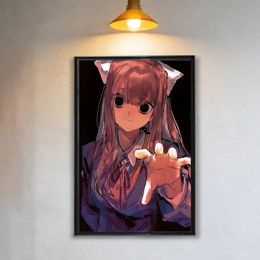 Happy birthday Natsuki Monika DDLC High Quality Dorm Living Room Aesthetic Wall Decoration Painting Poster Stickers Gift