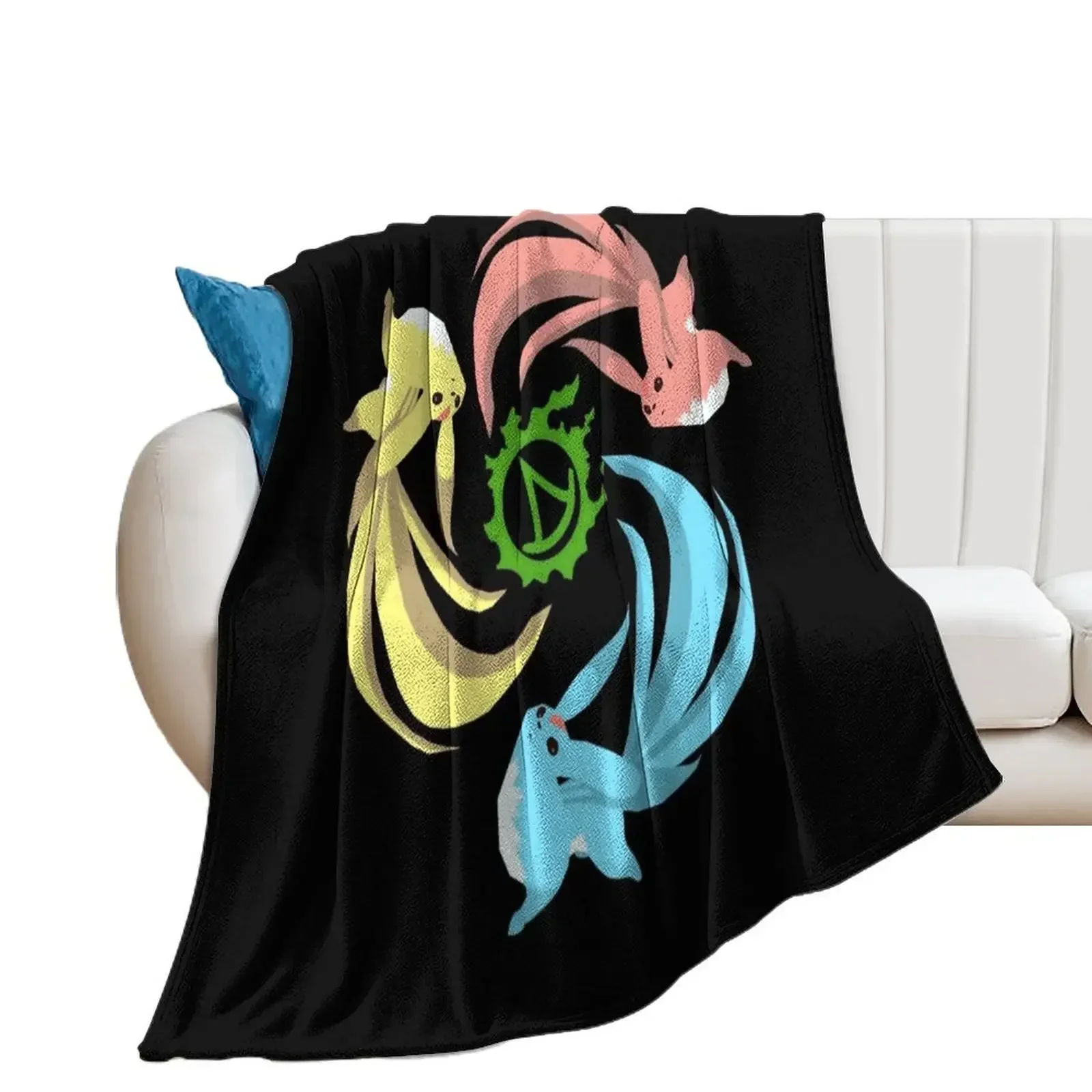 

FFXIV Summoner - Carbuncles Throw Blanket valentine gift ideas Thin Travel Plush Blankets