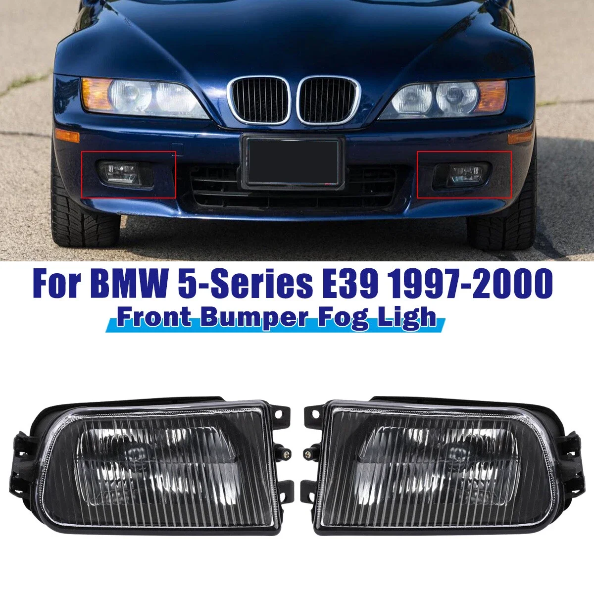 

Left /Right Car Light Fog Light Fog Lamps For BMW 5 Series E39 95-98 520 525 523 530 525li 535 523li Z3 97-01 Clear Housing Lens