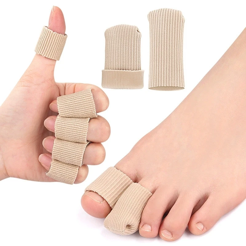 1/2/3Pcs Fabric Silicone Cover Cut Toe Separator Spacer Tube Sleeve Valgus Corrector Hammer Protector Finger Foot Care Pedicure