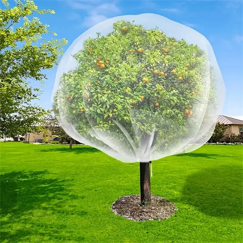

1PC Plant Insect Cover Insect Bag Drawstring Zipper Large Fruits Tree Netting Cover for Garden Fruit Insect Netting Bird Netting