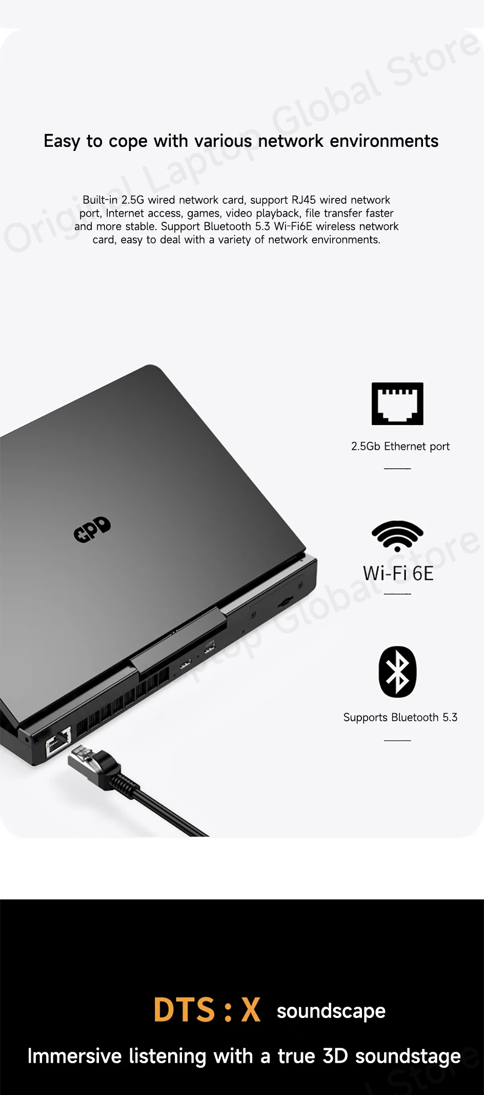 GPD Pocket 4 2025 AMD AI 9 HX 370 32GB/64GB RAM 2TB/4TB SSD 8.8-inch 2.5K Resolution 144 Hz Refresh Rate mini Laptop