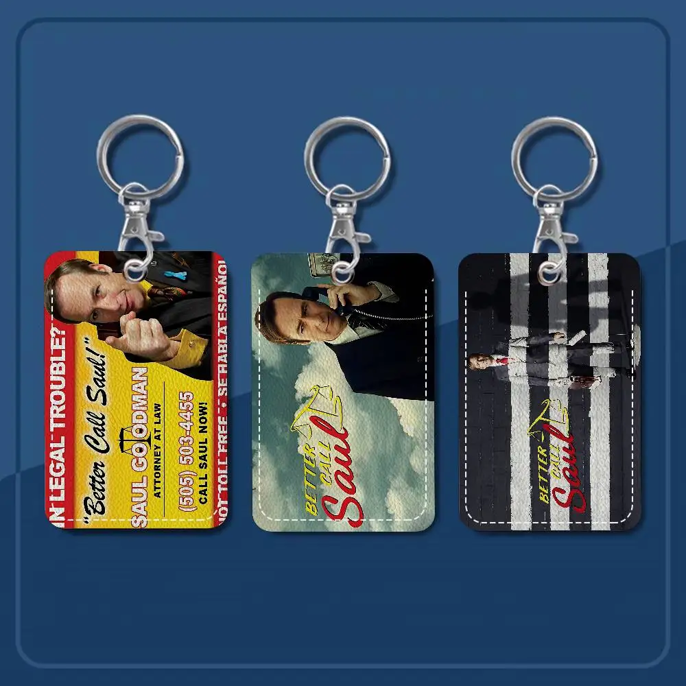 حامل بطاقة الوصول الكلاسيكي Better Call Saul Style PU مع سلسلة مفاتيح - حماية تنفيذية لبطاقة البنك، مترو الأنفاق، حافظة بطاقة الحافلة #1