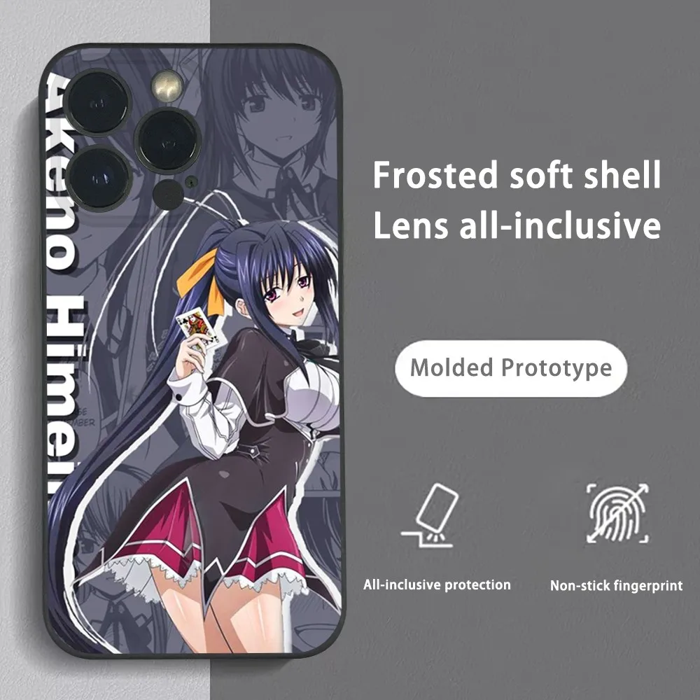 

Anime H-High School DxD Phone Case For iPhone 15 14 13 12 11 Pro Xs Max Mini XR X 78 Plus Black Frosted Soft Shell Funda