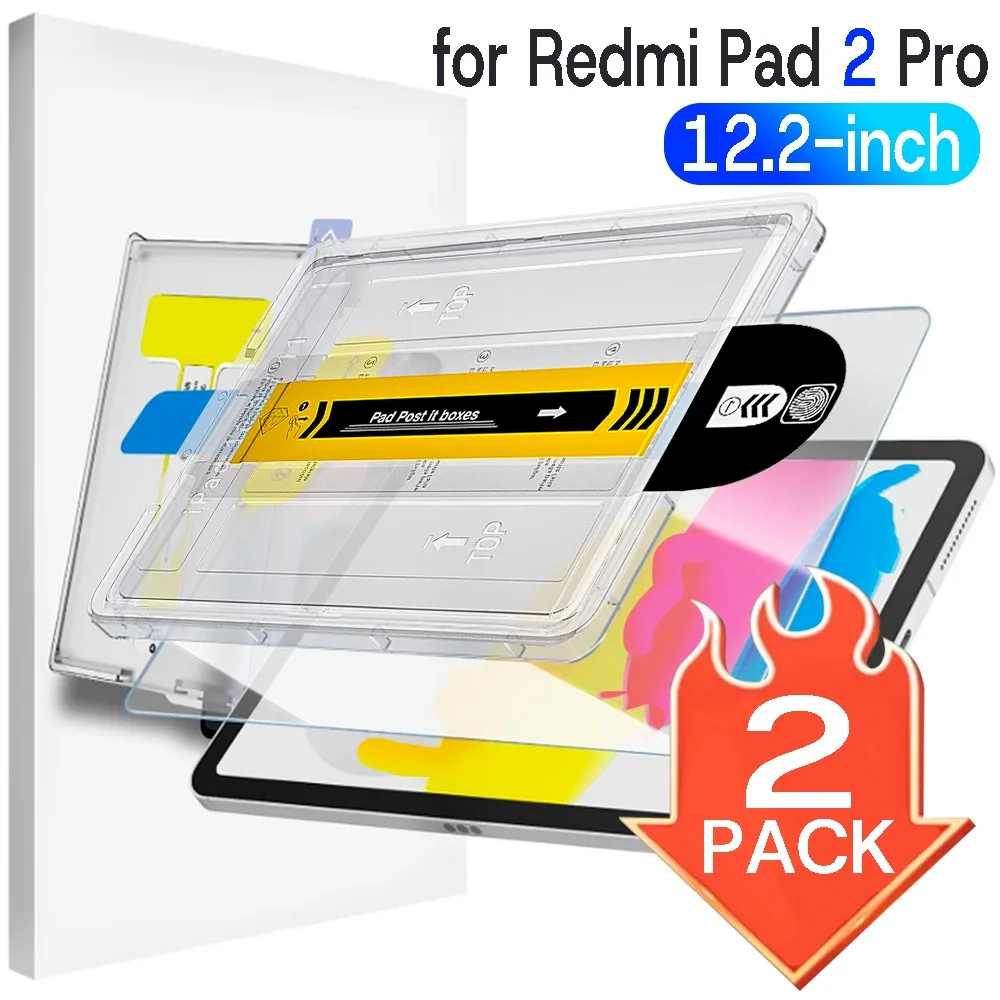 

Простая установка защитной пленки для Redmi Pad 2 Pro HD, закаленное стекло с защитой от царапин, 9H, пленка для Redmi Pad 2 Pro, 12,1 дюйма, 2025 г.