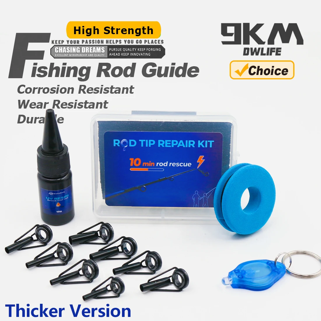 9KM 8Pcs Fishing Ro…