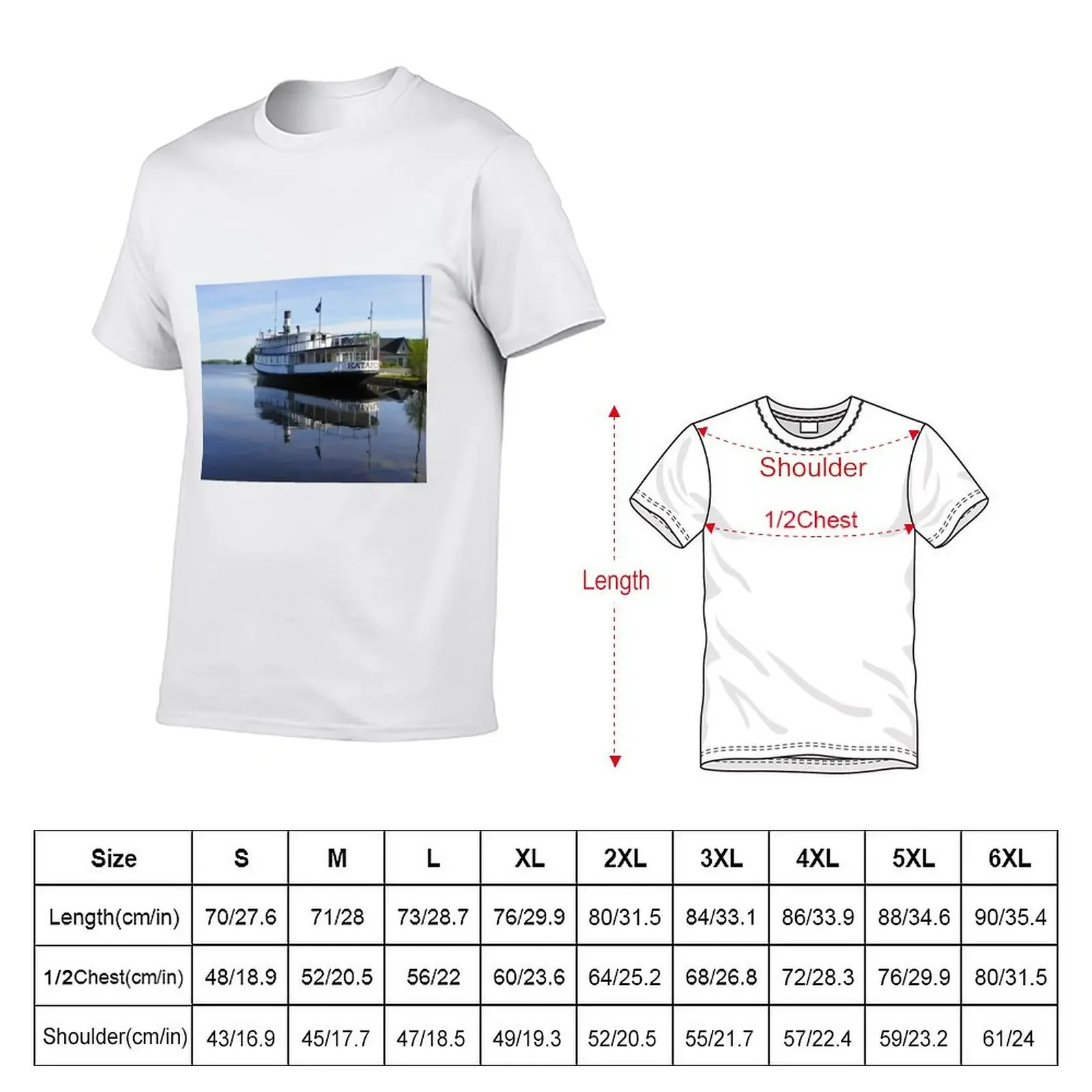 Steamboat Katahdin T-Shirt oversized boys whites boys animal print street wear Men's t shirts