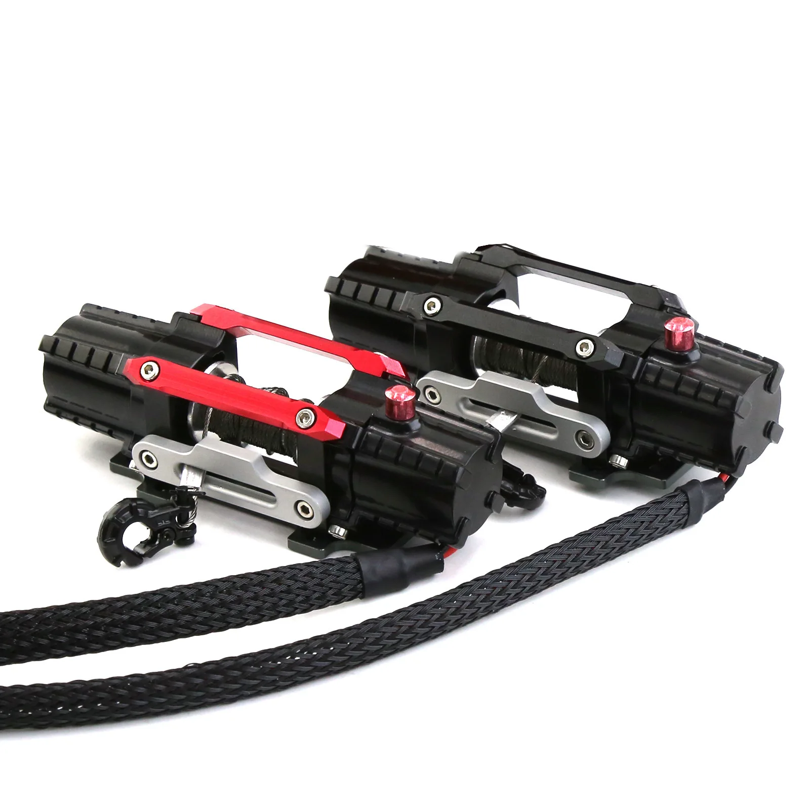 

Double winch metal electric winch suitable for 1:10 TRX-4 SCX10 90046 D90 W93 RC climbing car upgrade accessories