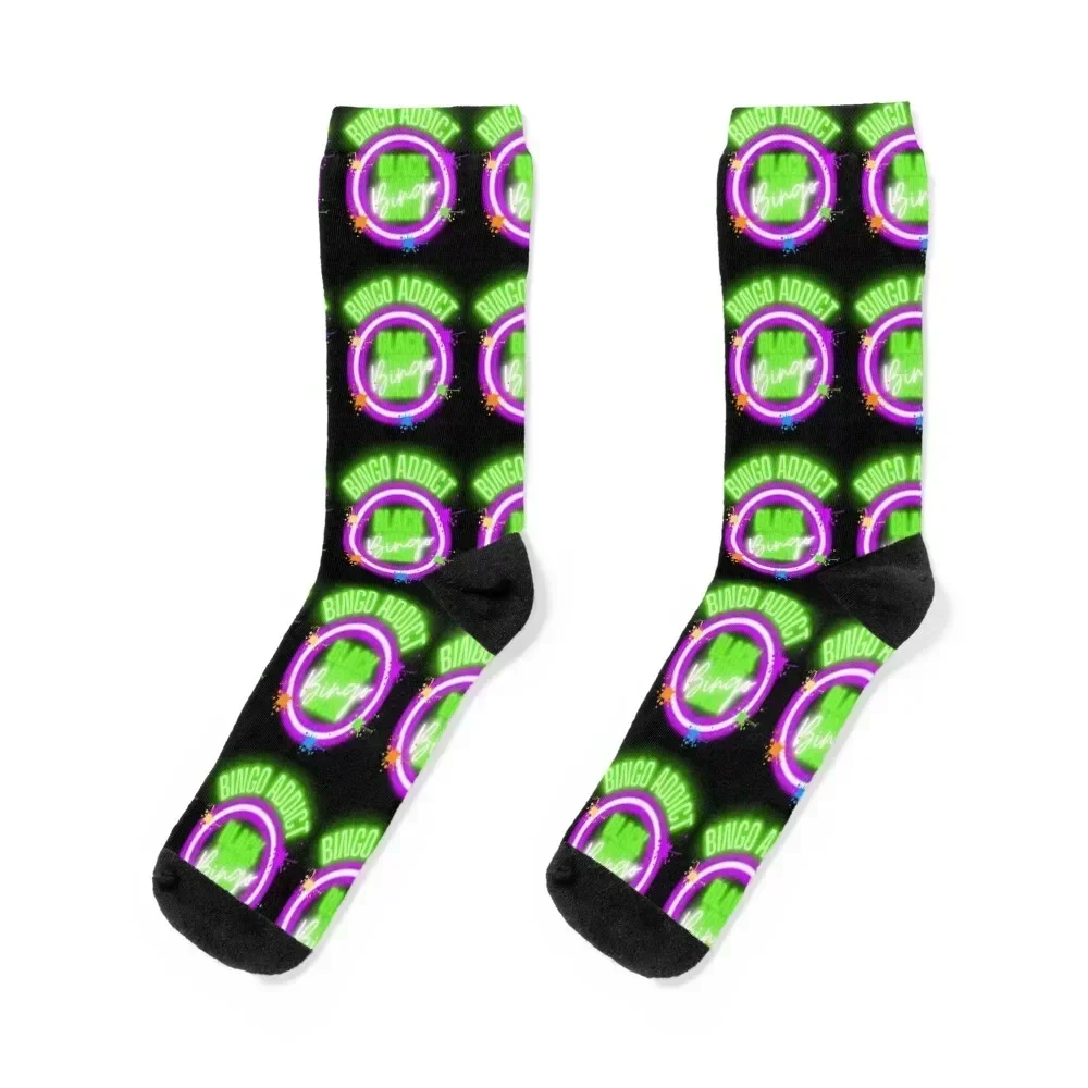 

Bingo Addict Summer Blacklight Bingo Bash 2022 T-Shirt Socks funny gift Lots custom sports stockings Socks For Man Women's