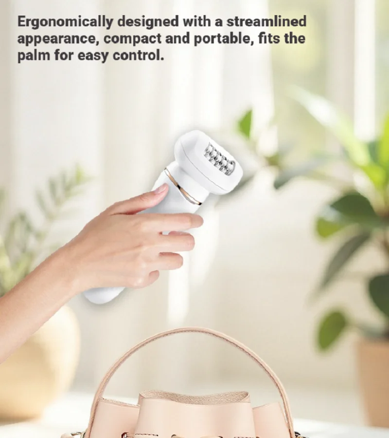 5-In-1 Electric Epilator For Women, Wet And Dry Full Body Hair Removal Shaver With Led Display Ipx7 Rechargeable