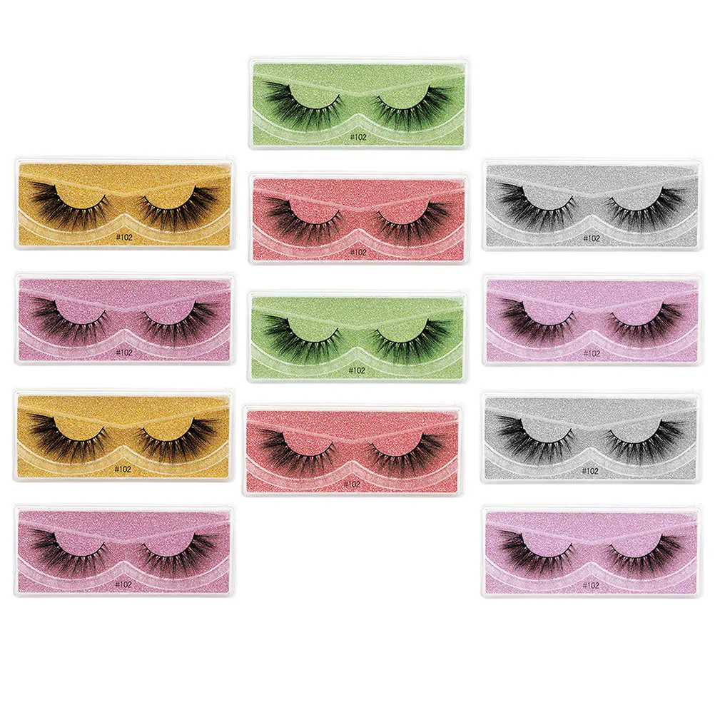 

12Pairs False Eyelashes Set Premium Fiber Lashes Natural Thick Dense Makeup for Women Daily Wear Party Wedding Photo Shoot