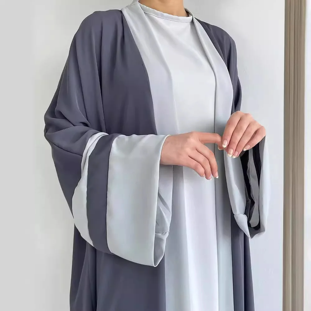 

Eid Abayas Set 2 Piece Ramadan Women Cardigan Robe Islam Kimono Open Abaya Dubai Kaftan Turkey Jalabiya Kebaya Matching Suit New