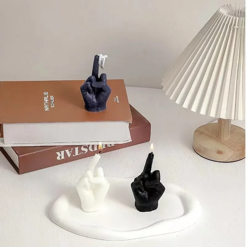 Kreative Kerzen Mittelfingerförmige Geste Duftkerzen Nische Lustige schrullige Geschenke Heimdekoration Ornamente Geburtstagsgeschenke