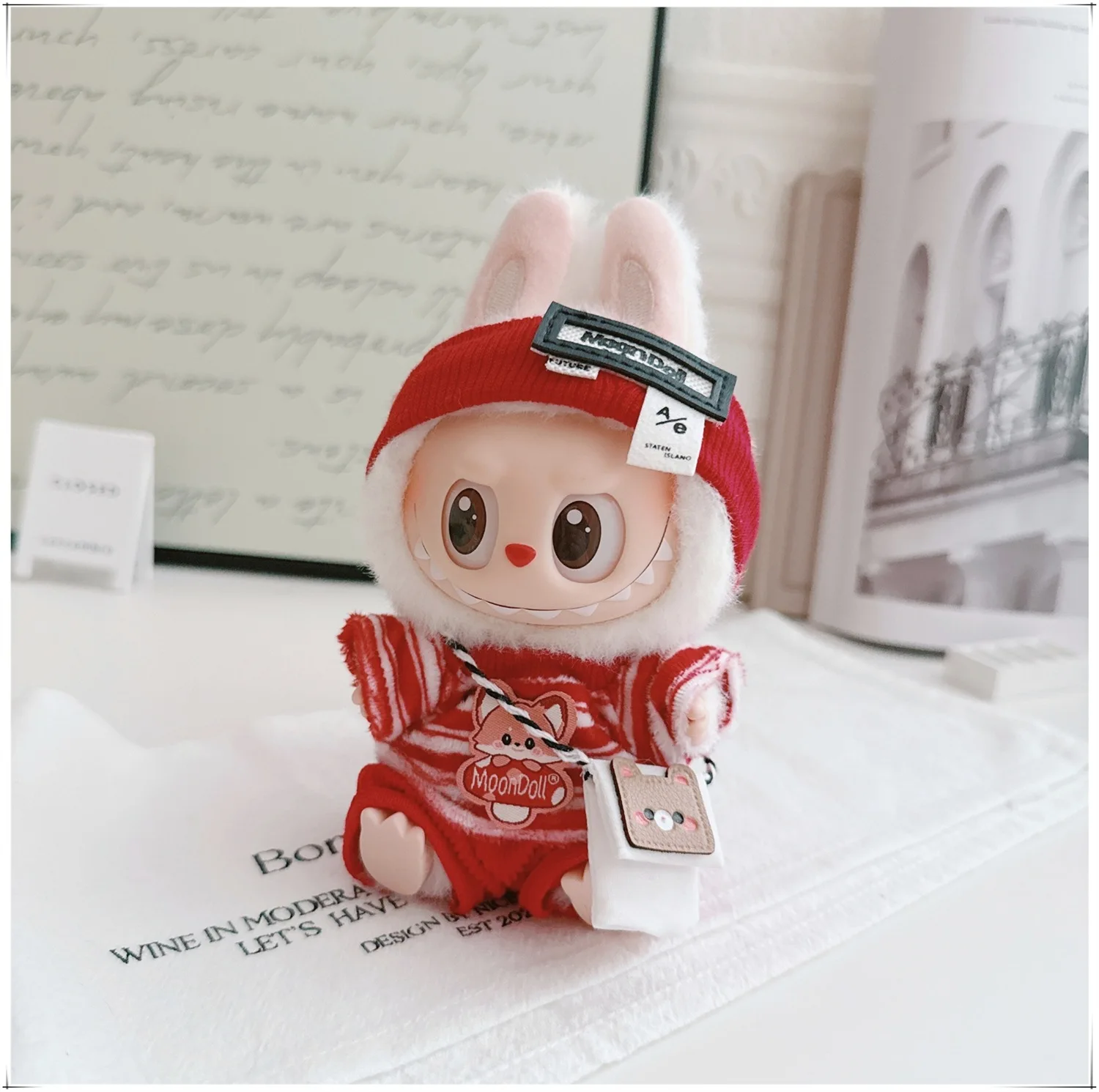 

Одежда для 15/17 см LABUBU 1-го/2-го/3-го поколения, сменный наряд для куклы, милый животный медведь, кролик, лиса, праздничный набор