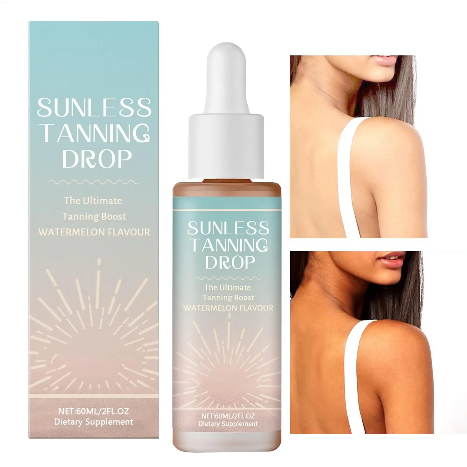 60ml Self -Tanning Drop Sunless Tanning Drop Nourishing Hydrating Self-Tanner Drops Enhance Skin body face Liquid Bronzer Tanner - view 3