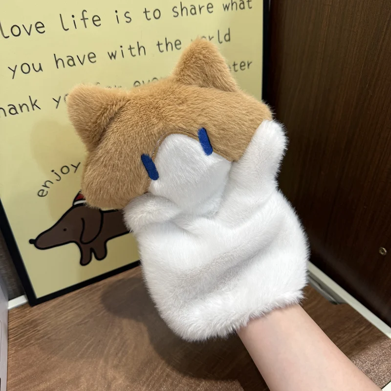 Hot Meme Monthly Salary Cat Hand Puppet Cover Your Nose And Fan The Air Cat Plush Hand Puppet Magical Fashion Toy