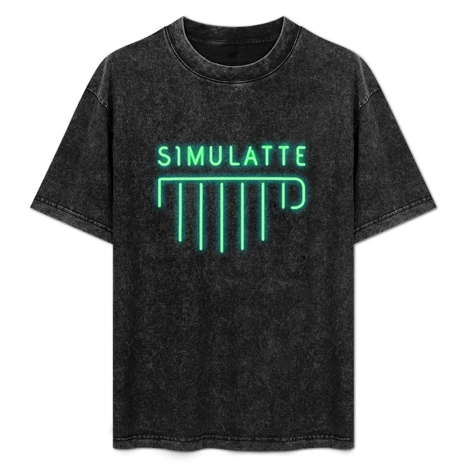 

The Matrix Resurrections&x27; Simulatte Café T-Shirt Simple Solid Color Crew Neck Tee
