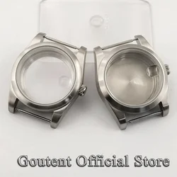 Goutent 36mm/39mm Sterile Silver Brushed Watch Case Sapphire Fit NH35/36/34 ETA 2836 2824 PT5000 Miyota 8205/8215/821A Movement