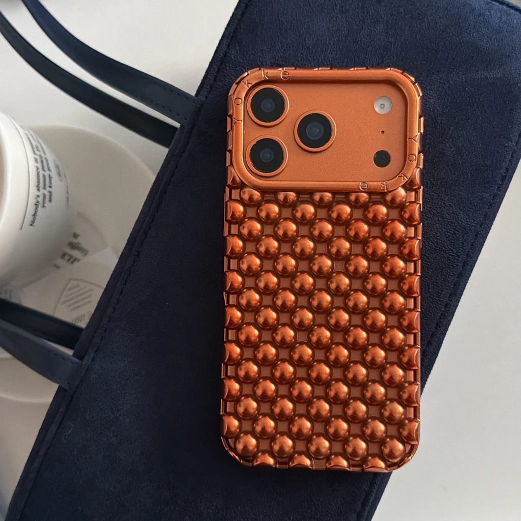 Kreative, fortschrittliche, stereoskopische, ausgehöhlte, runde Perlen, stoßfeste Handyhülle für iPhone 17, 16, 15, 14, 13, Pro Max – Detail 7