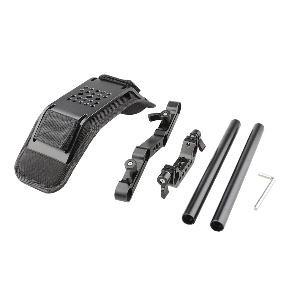 CAMVATE-Kit de montaje de hombro para cámara, sistema de soporte de cámara DSLR/DV, con hombrera de espuma y riel de bloque de riel en forma de Z