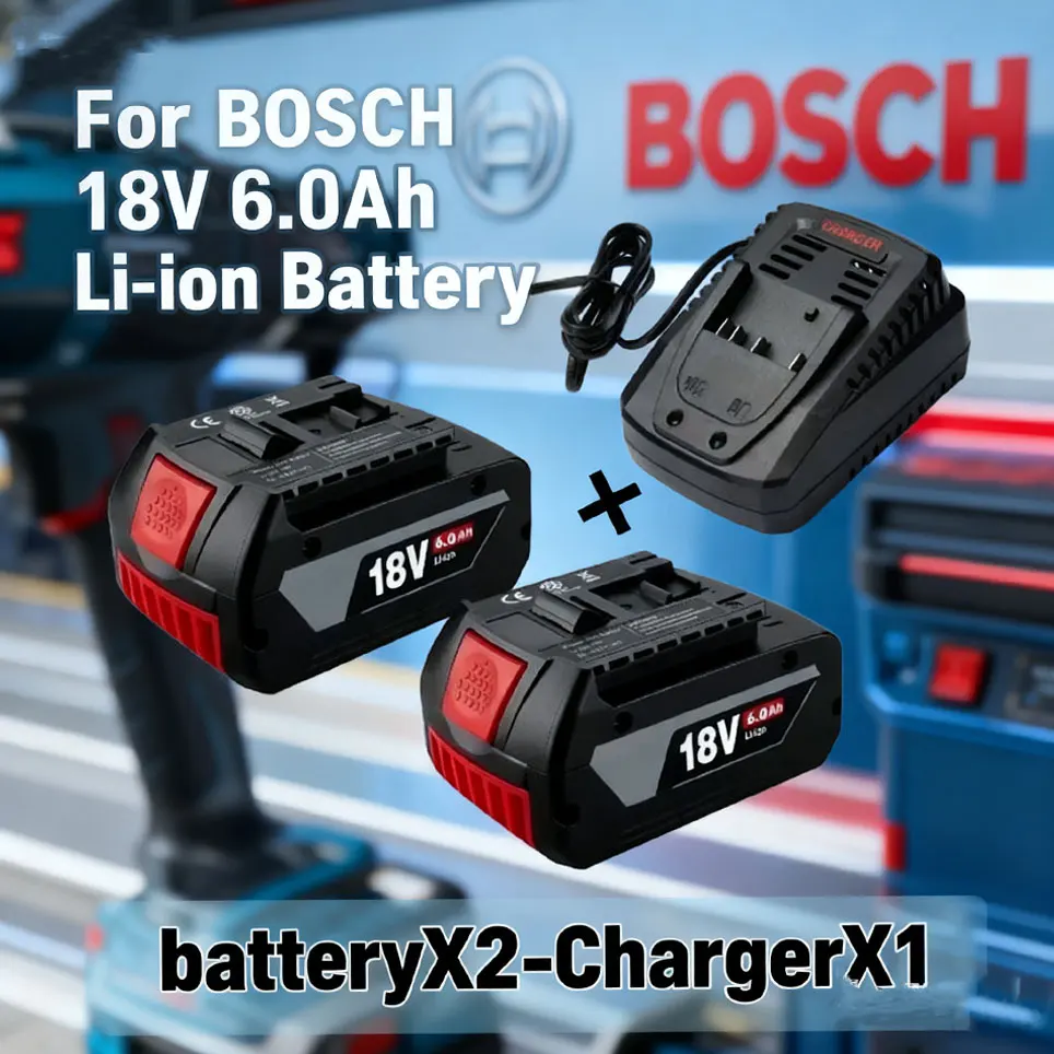 100% Original für BOSCH 18V Akku Wiederaufladbarer Akku für BOSCH Batterie 18V 6,0AH Bestehendes Werkzeug Wiederaufladbarer Akku