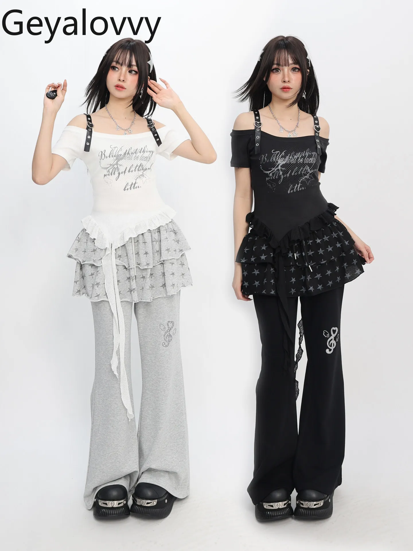 

Футболка с открытыми плечами, сексуальный топ с коротким рукавом, облегающий, милый, крутой, в стиле субкультуры, весна-лето 2026, модные повседневные футболки для женщин