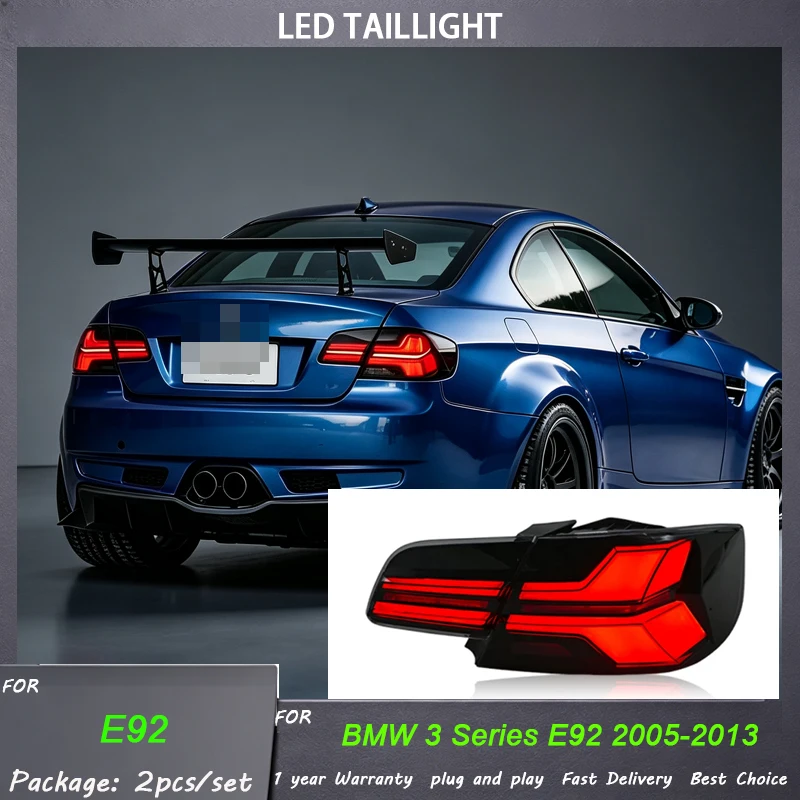 Car Tail Lamps For BMW 3 series E92 2005-2013 Upgrade Modiifed LED Headlights Dynamic Turn Signal Lamp Brake DRL Car Accessories