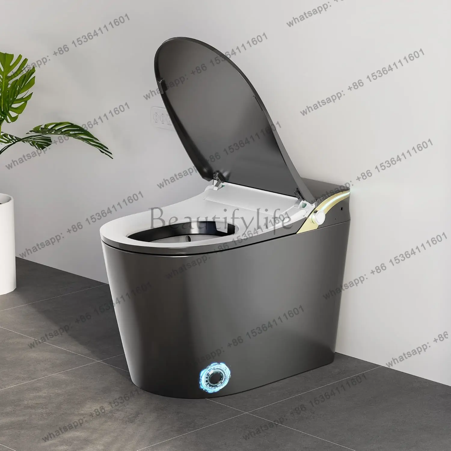 Smart Toilet,Tankless Toilets Dynamic Clean with Dryer, ADA Comfort Height One Piece Toilet with Warm Water, Customized