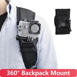 For GoPro Hero 12 11 Backpack Clip Shoulder Strap Shoulder Fixed Bracket For Go Pro 11 10 9 8 7 6 SJCAM AKASO H9 DJI osmo Camera