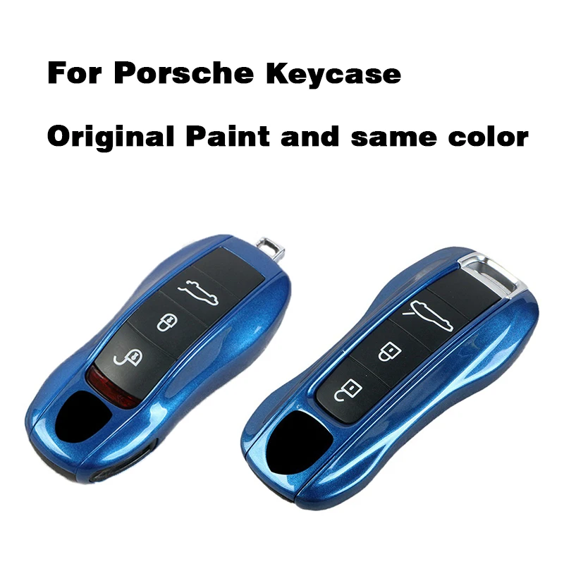 

Car Key Case Sapphire Blue Color For Porsche Mancan Panamera Cayenne 718 911 Boxster Cayman Key Cover Shell Replacement Kit
