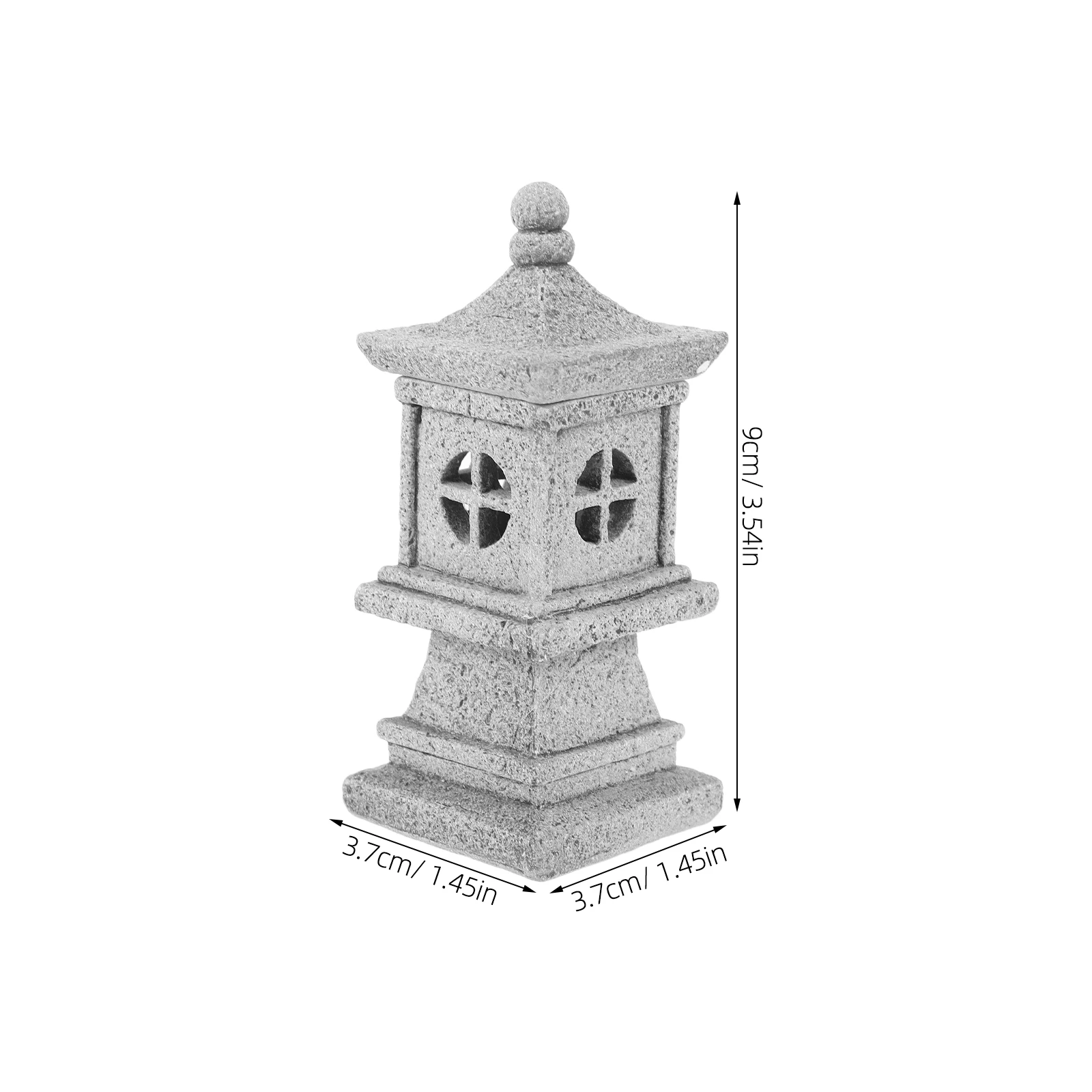 

Mini Stone Lantern Statue Grey Japanese Garden Decor Micro Landscape Pagoda Zen Bonsai Outdoor Durability Miniature