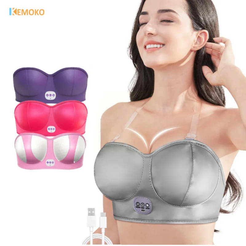 

Electric Breast Massager Bra Breast Enlargement Pump Massage Bra Lifting Lymphatic Enhancement Drainage Massager Firming Enlarge