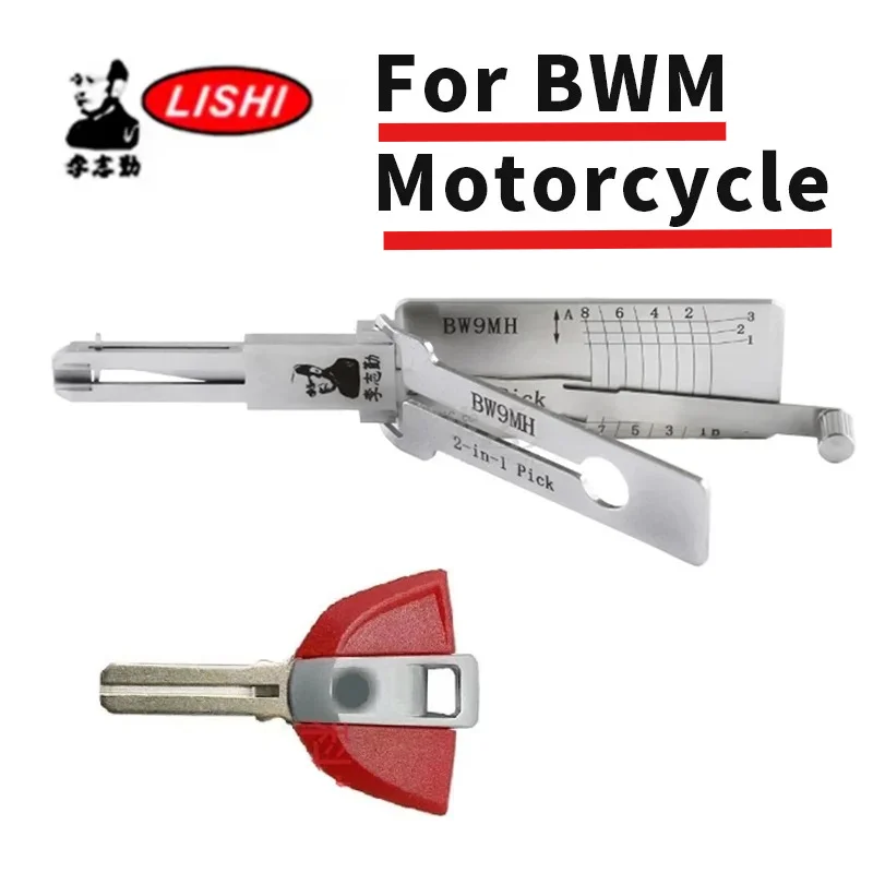 For BWM Motorcycle Lishi 2-in-1 Pick BW9MH Decoder For BWM S1000RR R 1300 GS​  Key  Copy Tool  Locksmiths tool