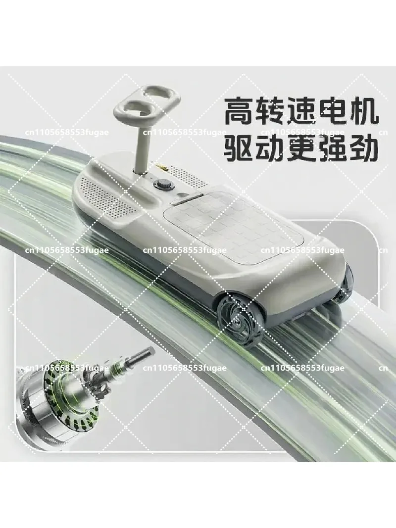 12V7A Twist Car for Kids with Anti-Rollover Design, Four-Wheel Ride-On Kart with 5-Speed Adjustment and Mopping Feature