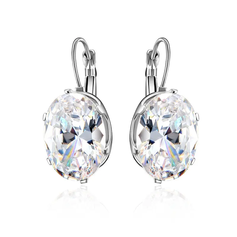 Cross-Border New Women's Large Diamond Zircon Earrings Amazon AliExpress Cross-Border E-Commerce Hot Selling New ProductColor@@P
