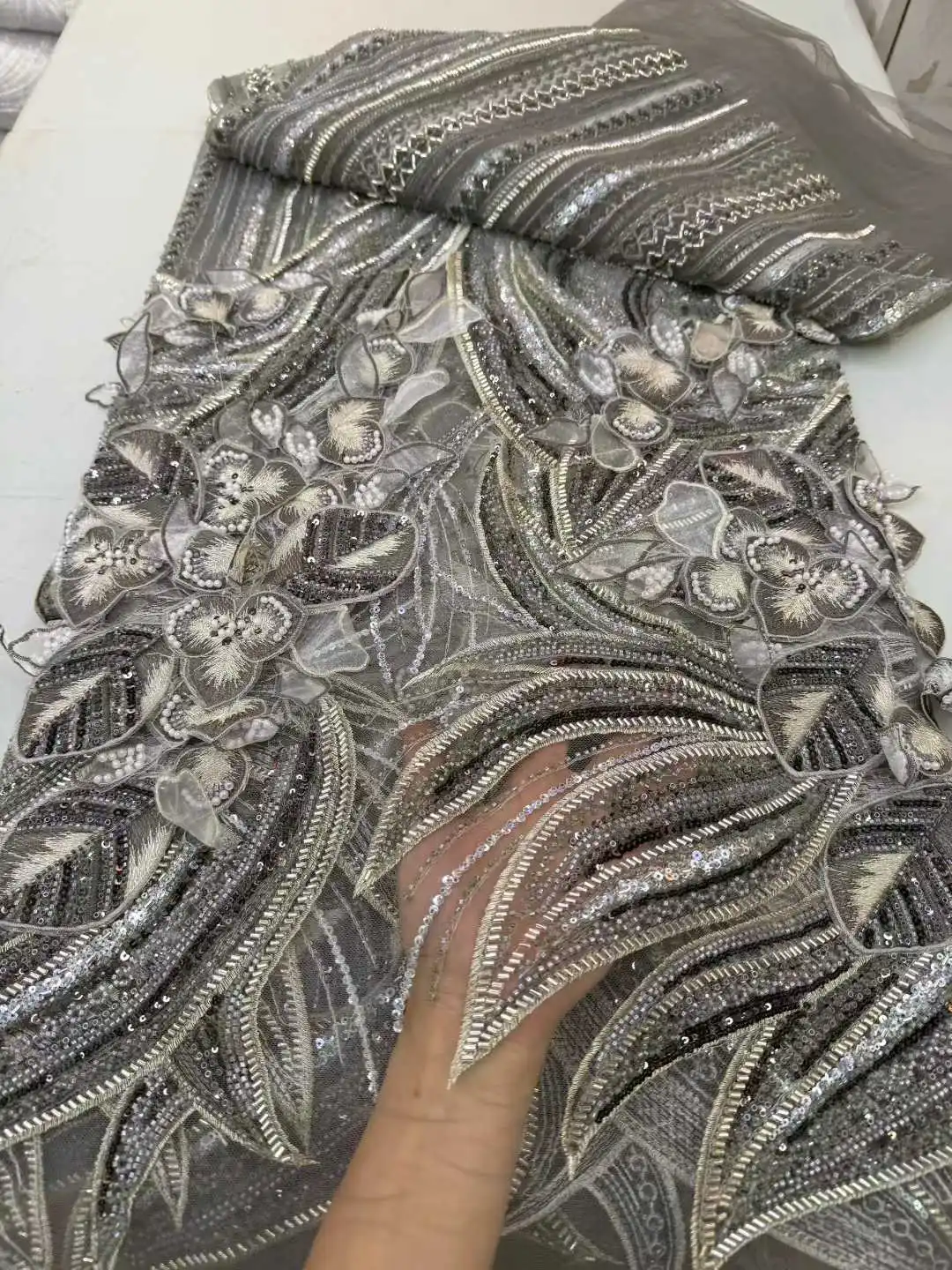 قماش دانتيل أفريقي 2026 فاخر ترتر مطرز تطريز العريس النيجيري الزفاف جودة عالية الفرنسية غاري أقمشة الدانتيل لفستان