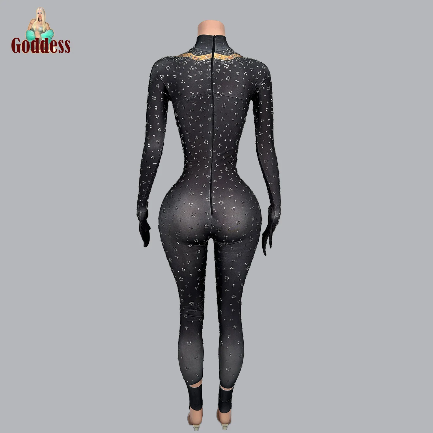 Luxe Mode Chinese Stijl Jumpsuit Glanzende Diamanten Dames Jumpsuit Tapijt Jurk Avond Prom Jumpsuit Diner Sexy Jumpsuit