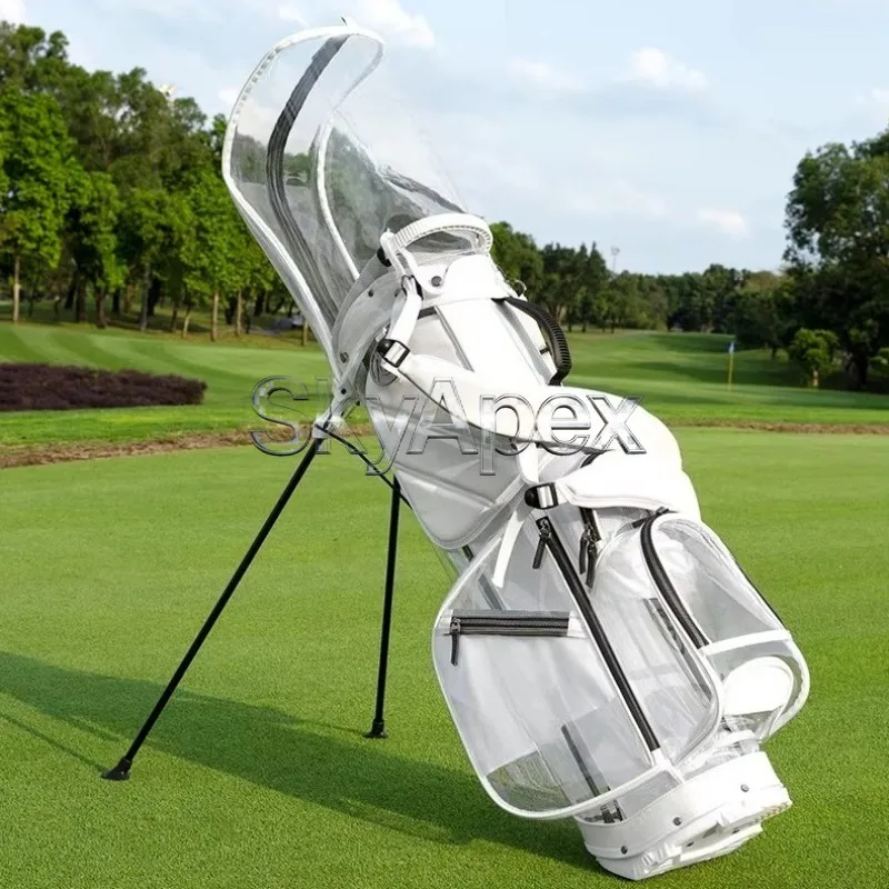 Lightweight Transparent Stand Golf Bag Portable Carry Design Multiple Storage Pockets For Outdoor Golf Course Training Daily Use