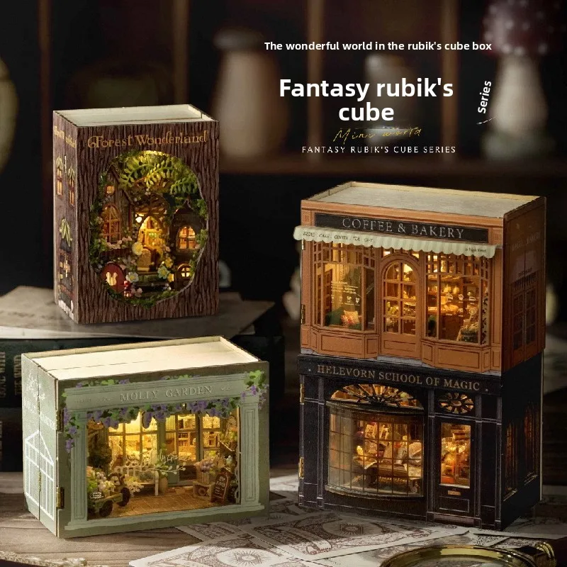 

DIY миниатюрный кукольный дом 3D головоломка маленький дом сборка строительная модель комплект игрушки дом с мебелью освещение деревянные поделки подарки