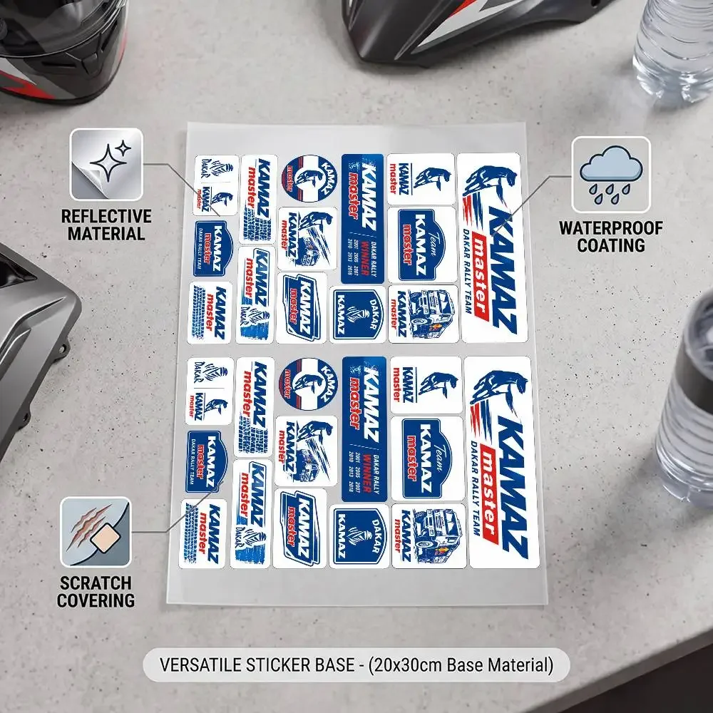 D-dAkAr KAmAz-Z Universal Multi-Purpose Reflective Waterproof Stickers Scratch Conceal Auto Bike Helmet Mug Fridge Decoration view 3