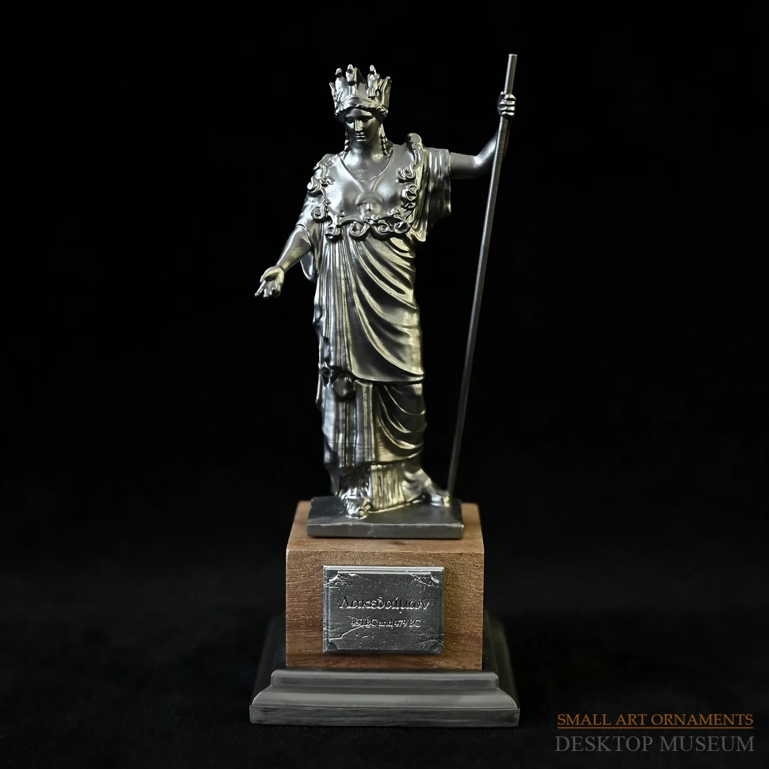 Escultura de resina antigua de imitación, adornos de decoración artística de escritorio "Satua de diosa romana antigua", 13 cm de alto