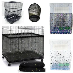 Universal Bird Cage Cover 360 Degrees Covering Bird Cage Mesh Net Elastic Birdcage Cover Soft Bird Seed Guard Skirt For Home