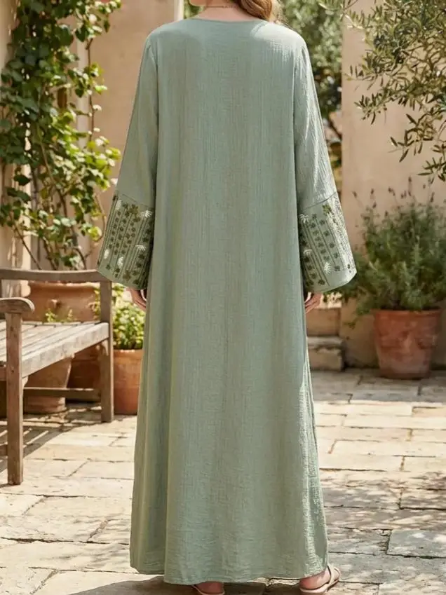 Eid Ramadan Kimono Ricamo Abaya Abito musulmano Donna Dubai Caftano Cardigan Islam Abbigliamento Turchia Caftano Robe Kebaya Jalabiya