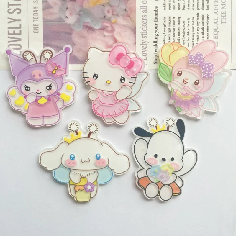 

5pcs/set DIY Acrylic Accessories for Fans of Anime Characters Hello Kitty, Kawaii, Kuromi & Cinnamoroll