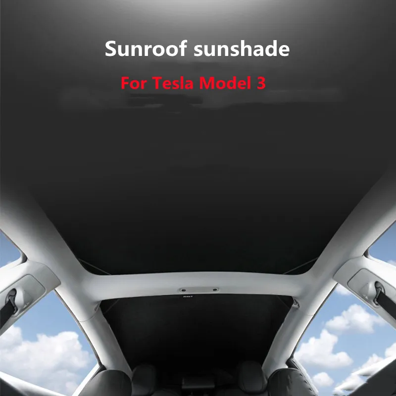 

Car Sunroof Sun Shades for Tesla Model 3 Front Rear Skylight Glass Roof Blind Shading Net Auto Accessories