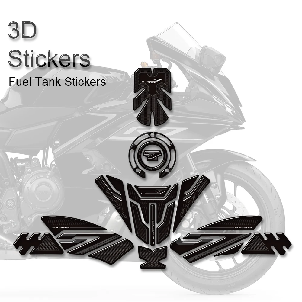 Motorcycle Tank Pad TankPad Cap Grips Gas Fuel Kit Knee Stickers Decals Protector Fairing Fender For YZF-R7 YZFR7 YZF R7 2026
